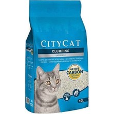 Indispensablely City Cat Aktif Karbonlu Topaklanan Kokusuz Kedi Kumu 1 Adet 10 Lt