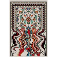 Kilim Home Mars 17 Renkli Desenli Çizgili Yıkanabilir Kaymaz Tabanlı Salon Halısı, Koridor ve Mutfak Halısı