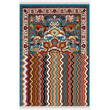 Kilim Home MARS132 Klasik Çizgili Desen Modern Halı Dekoratif Salon Halısı Saçaklı Yıkanabilen Halı