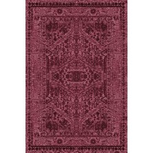 Kilim Home Mars Halı 2081 Bordo Tonunda Dekoratif Halı Salon Halısı Saçaklı Yıkanabilen Halı