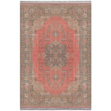 Kilim Home Mars 2082 Kahve Tonlarında Eskitme Otanti Kslasik Desen Kaymaz Taban Decoratif Halı