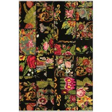 Kilim Home Mars Serisi Otantik Çiçekli Patchwork Desen Kaymaz Taban Şönil Halı