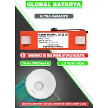 Global Batarya Roborock Q7 Max Uyumlu Akıllı Robot Süpürge Bataryası 14.4V 7000MAH Li-Ion Pil (Ultra Kapasite)