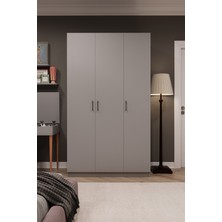 Asra Trend Lüks 3 Kapaklı Gardırop %100 MDF Askılı Çok Amaçlı Düzenleyici Elbise Dolabı G-01