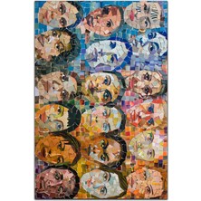 Kilim Home Mars 162 Mozaik ve Yüzler Figürlü Sanatsal Dokuma Taban Halı