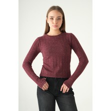 Rays Bordo Bisiklet Yaka Bluz 8268A