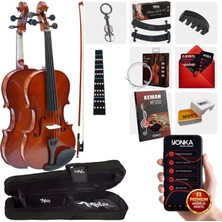 Midex CVL-744-TYS Profesyonel 4/4 Keman Seti (Yastık Tel Reçine Çanta Susturucu Yay)