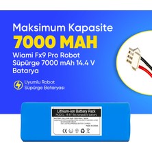 Wiami Fx9 Pro Robot Süpürge 7000 mAh 14.4 V  Batarya – Orjinal Uyumlu Uzun Ömürlü, Yüksek Performans Pil