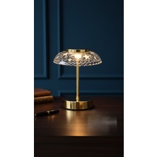 Lumindra Zirve Seçenek: Crystal Star Gold Dokunmatik Şarjlı LED Masa Lambası - Yıldızlı Kristal Gece Lambası