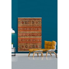 Kilim Home Mars 2034 Klasik Eskitme Görünümlü Çizgili Desen Kaymaz Taban Dekoratif Halı