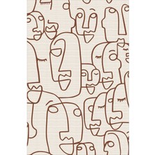 Kilim Home Mars 36 Modern Stil Krem Tonlarında Iskandinav Salon Halısı Pelüş Halı Yıkanabilen Halı