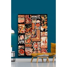 Kilim Home Mars 2007 Siyah ve Multy Tonlarında Desen Kaymaz Taban Dekoratif Halı