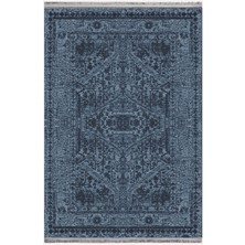 Kilim Home Mars Serisi Lacivert Eskitme Antika Desen Kaymaz Taban Şönil Halı