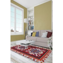 Kilim Home Mars Serisi Baklava Işlemeli Krem Tonlarında Desen Kaymaz Taban Şönil Halı