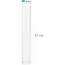 Panipal Outdoor Pelet Sobası Için Borosilikat Cam Boru 80 cm