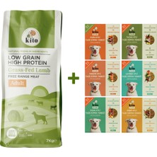 Kuzu Etli Yetişkin Köpek Maması 7 Kg + Kito Fresh %100 Taze İçerikli Mama Tanışma Paketi