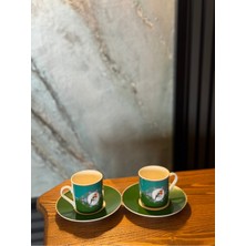 Rubi Porselen Cybil 2 Lı Yeşil Kahve Fincan Takımı