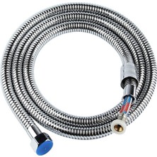 Plodna House Premium Kalite 150 cm Çelik Örgülü Krom Kaplama Duş Hortumu Duş Spirali G 1/2"