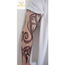 İSMİYLEAL Ismiyl Giyilebilir Kol Dövmesi Çorap Dövme 3D Baskılı Kol Bacak Dövme 2 Adet Model 6 255669