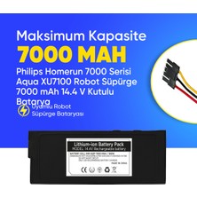 Ümit Maker Philips Homerun 7000 Serisi Aqua XU7100 Robot Süpürge 7000 mAh 14.4 V Kutulu Batarya – Orjinal Uyumlu Uzun Ömürlü, Yüksek Performans Pil
