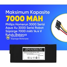 Ümit Maker Philips Homerun 3000 Serisi Aqua Xu 3000 Serisi Robot Süpürge 7000 Mah Batarya