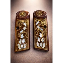 Uzun Belçika Browning Fn 1922 Telkari Sedef Kakma Kabza