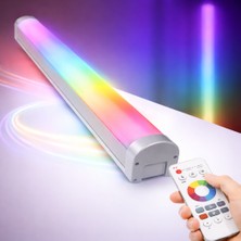 Ledarmy RGB LED Işık Kanalı 12V Hazır Tak-Çalıştır 1 Metre 64 Renkli Alüminyum Profil Aydınlatma Gamer Streamer Stüdyo & Dekor