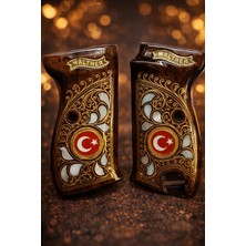 Sözler Savunma Walther P 38 Işlemeli Ahşap Kabze