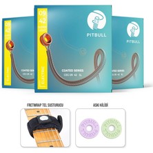 Coated Seri Elektro Gitar Teli Ceg 09-42 Sl 3psfb 3'lü Set+Fretwrap+Askı Kilidi