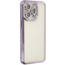 İSMİYLEAL Ismiyl  iPhone 14 Pro Kılıf Joke Taşlı Silikon - Mor 255669