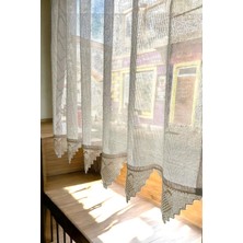 Osmanlıhan Buldan Işi Makrome Fileli Otantik Elişi Dantelli Tül Perde