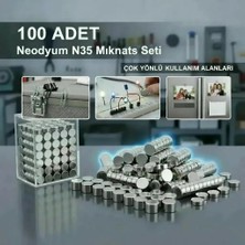 İsmiyle Al 100 Lü 8X3MM Yuvarlak Neodyum Mıknatıs