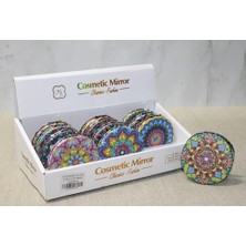 İsmiyle Al Taşlı El Aynası Yuvarlak Ince Model 4