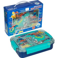 Dream Vest Bento 710ML Lunchbox Sevimli Dostlar Tek Katlı 3 Bölmeli Paslanmaz Çelik Sefer Tası Yemek Kutusu