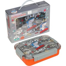 Dream Vest Bento 710ML Lunchbox Sevimli Dostlar Tek Katlı 3 Bölmeli Paslanmaz Çelik Sefer Tası Yemek Kutusu