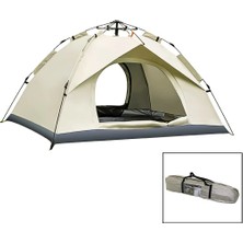 İsmiyle Al Krem - Çift Astarlı Otomatik Kamp Çadır 200X200X135CM AC-6635 (5047)