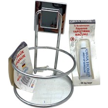 İsmiyle Al Yapışkanlı Krom Fönlük Maşalık Fayansa Yapıştırma Macunlu (5047)