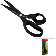 İsmiyle Al Brezilya Stili Terzi Makası Siyah - Yapışmaz Ergonomik Sap GL-606 9 Inç 1/4 (5047)