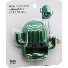 İsmiyle Al Kaktüs Modeli Diş Fırçalık - 2 Kol Askılık Yapışkanlı Montaj (5047)