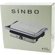 İsmiyle Al Krem Izgara ve Tost Makinesi Ayarlanabilir Isı 180 Derece Açılabilir Üst Gövde SSM-2571 (50