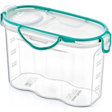 İsmiyle Al Kilitli Kapaklı Contalı Hava,su Sıvı Geçirmez 1,2 Litre Erzak Saklama KABI-SA580 (5047)