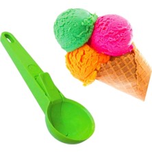 İsmiyle Al Pratik Mandallı Plastik Dondurma Servis Sunum Kepçesi Kaşığı (5047)