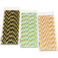 İsmiyle Al 25 Adet Kağıt Kokteyl Pipet  (5047)