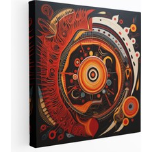 Popcas  Çağdaş Yerli Sanat Yerli Semboller Kanvas Tablo