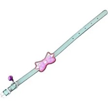 İsmiyle Al Papyonlu Silikon Kedi Tasması