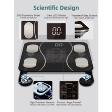 İsmiyle Al Siyah Akıllı Dijital Baskül FS-550 (5047)