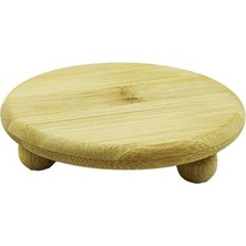 İsmiyle Al Bamboo Bambu Sunum Tabak Ayaklı 11X11CM (5047)