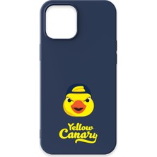 iPhone 12 Pro Max Uyumlu Fenerbahçe Yellow Canary Lacivert Silikon Lisanslı Telefon Kılıfı