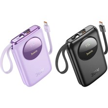 İsmiyle Al Hoco Q19 Lucky 10000MAH 30W Dijital Göstergeli Kablolu POWERBANK-(5775)