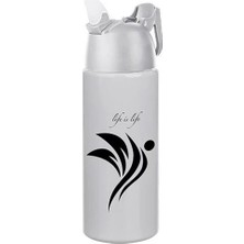 İsmiyle Al Kilitlenebilen Matara Güvenlikli Suluk Sporcu Matarası Spor Su Şişesi Içecek Şişesi 700ML (5